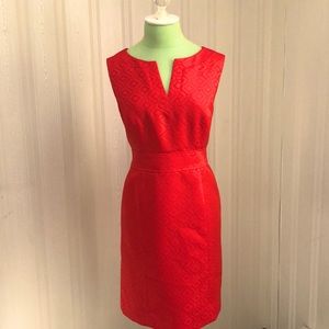 Red Geometric Dress